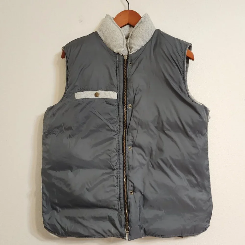 10 Deep Men's Puffer Vest Jacket, Grey, Size L,Wool Blend, Outdoor, Casual. - Picture 9 of 16